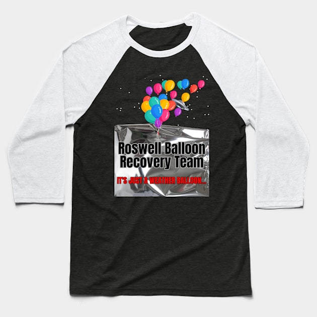 Roswell Balloon Recovery Team Baseball T-Shirt by Spatski